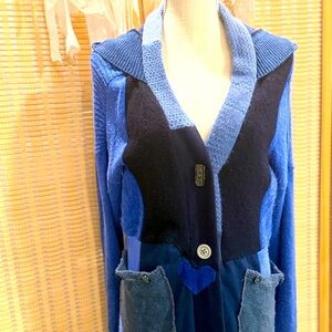 Wool custom sweater coat